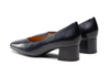 Caprice - Leather Mid-Heel Court Shoe Navy