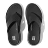 Fitflop - F-Mode Luxe Leather Flatform Toe-Post Sandals All Black