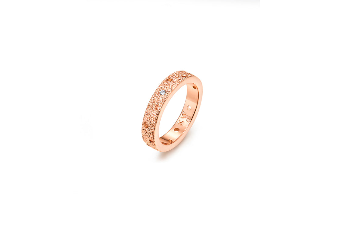 Kaytie Wu - Rose Gold Plated Galaxy Ring Size 17