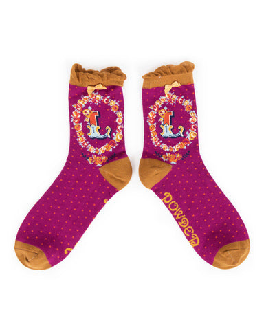 Powder - Alphabet socks L