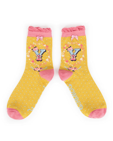 Powder - Alphabet socks Y